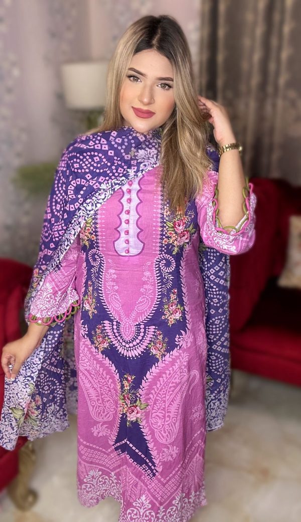 Zam Zam Premium Full Quality Swiss Lawn Three Piece