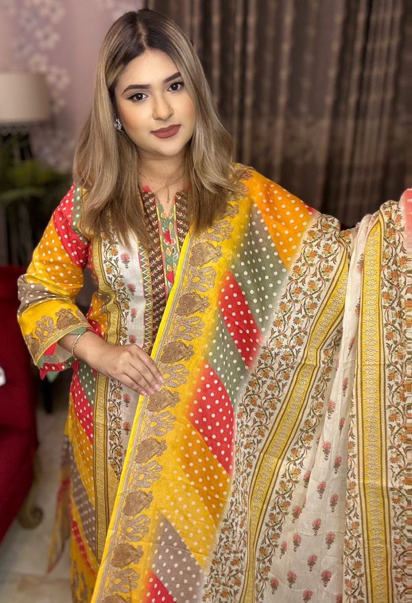 Premium Quality Zam Zam Swiss Cotton Lawn Three Piece