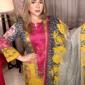 Premium Quality Al Karam Swiss cotton Lawn Three Piece